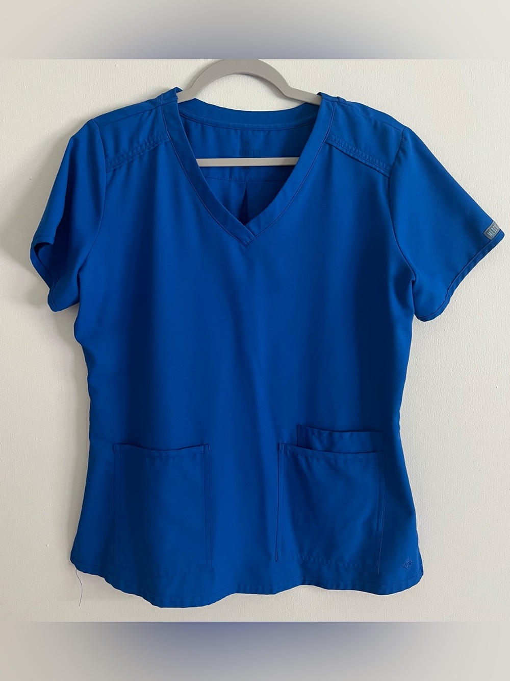 Women's V-Neck Scrub Top in Royal Blue